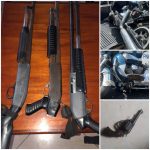 4 armes à feu et 3 motocyclettes récupérées dans des recherches après les actes de pillage