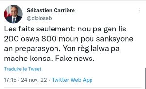 "Fake News". Le Canada n’a pas une liste de 800 Haïtiens à sanctionner