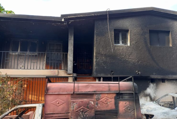 Incendie de la résidence du journaliste Cossy Roosvelt à Marlique