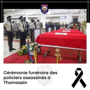 Les funérailles des 3 policiers assassinés à Thomassin, chantées ce vendredi